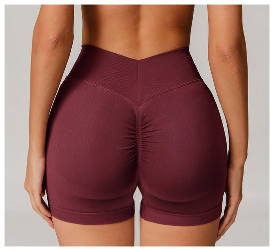 Customized Seamless High-Waisted Yoga Shorts - Tummy-Control Butt-Lifting Fitness Shorts, Outer-Wearable for Running & Sports