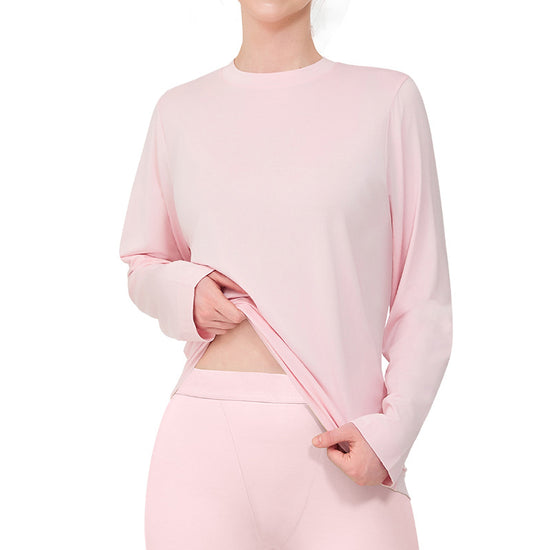 Customized  Nude-Feeling Yoga Set - Long-Sleeve Top & Lightweight Short Pants for Yoga, Fitness & Casual Wear - YT1336