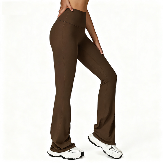 Customized High-Waisted Yoga Flare Pants for Women - Wide-Leg & Slim-Fit, Naked Feeling, Butt-Lifting, Suitable for Dance, Casual & Sports (European & American Style)