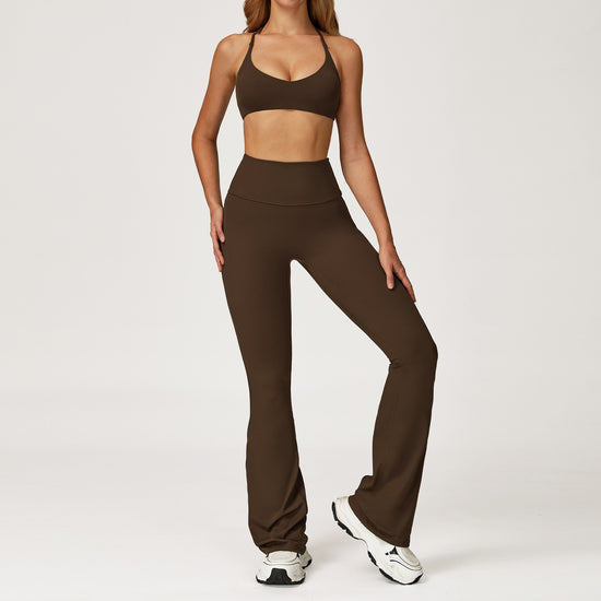 Customized Autumn Shock-Absorbing Naked-Feel Yoga Set - Quick-Dry Tight Activewear for Women, Suitable for Fitness & Casual Sports